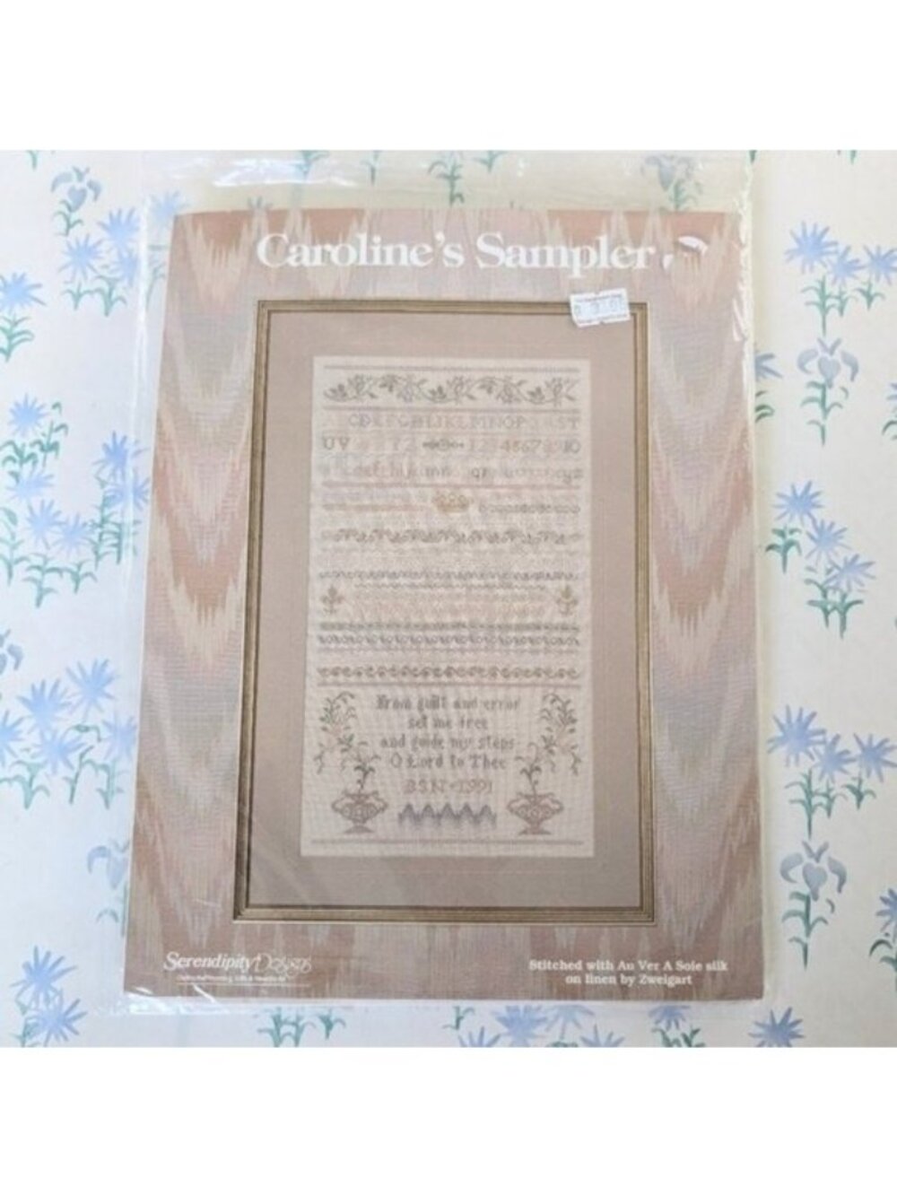 Serendipity Designs Caroline's Sampler Kit NEW DIY Silk Cross Stitch Needlepoint